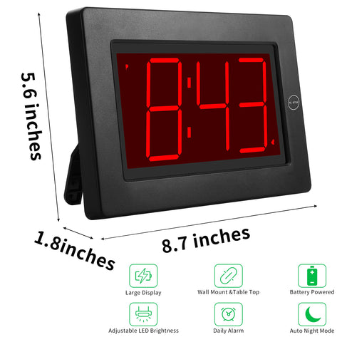 KWANWA battery-powered alarm clock offers cordless placement in bedrooms and kitchens.