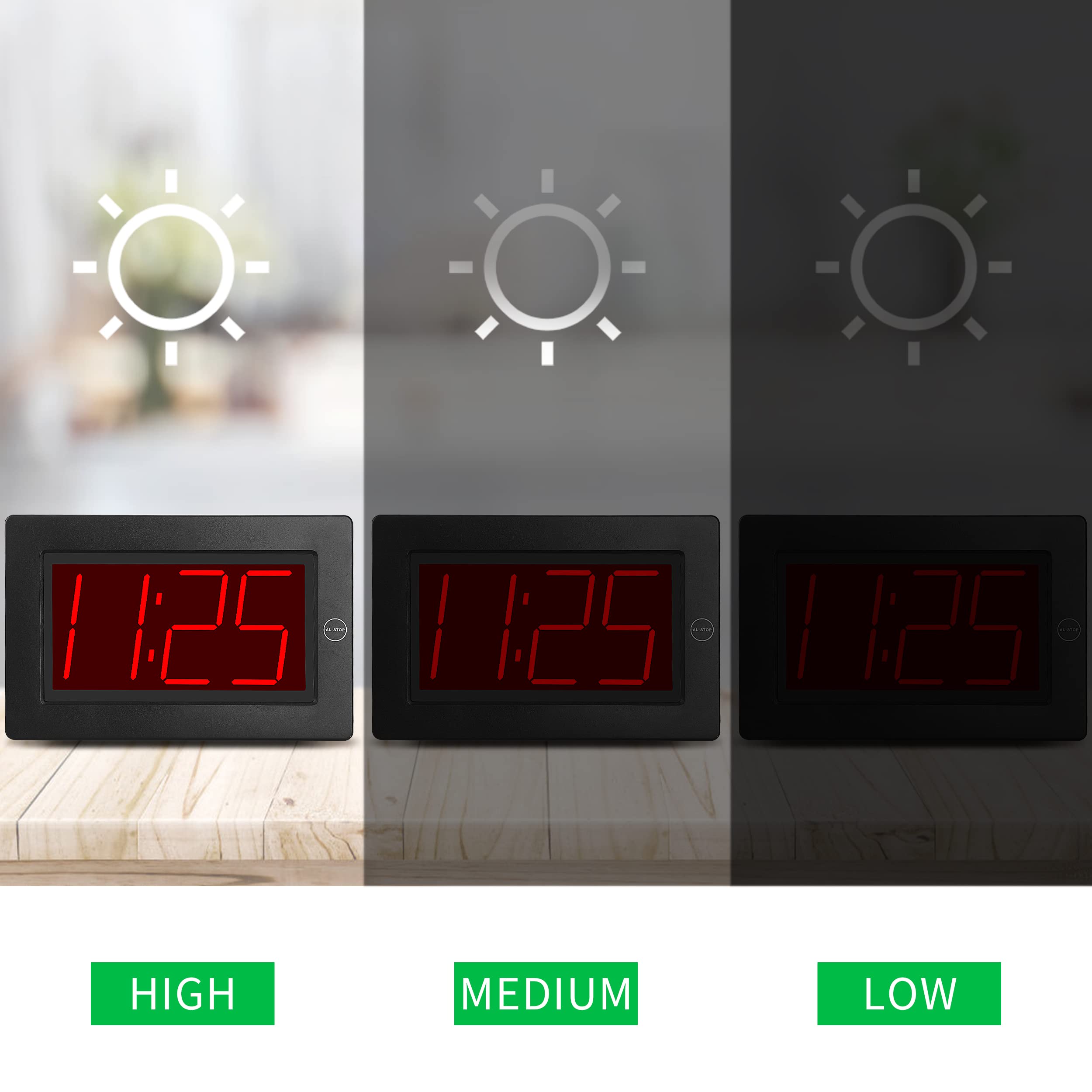 Adjustable brightness and auto night mode reduce glare for night viewing.
