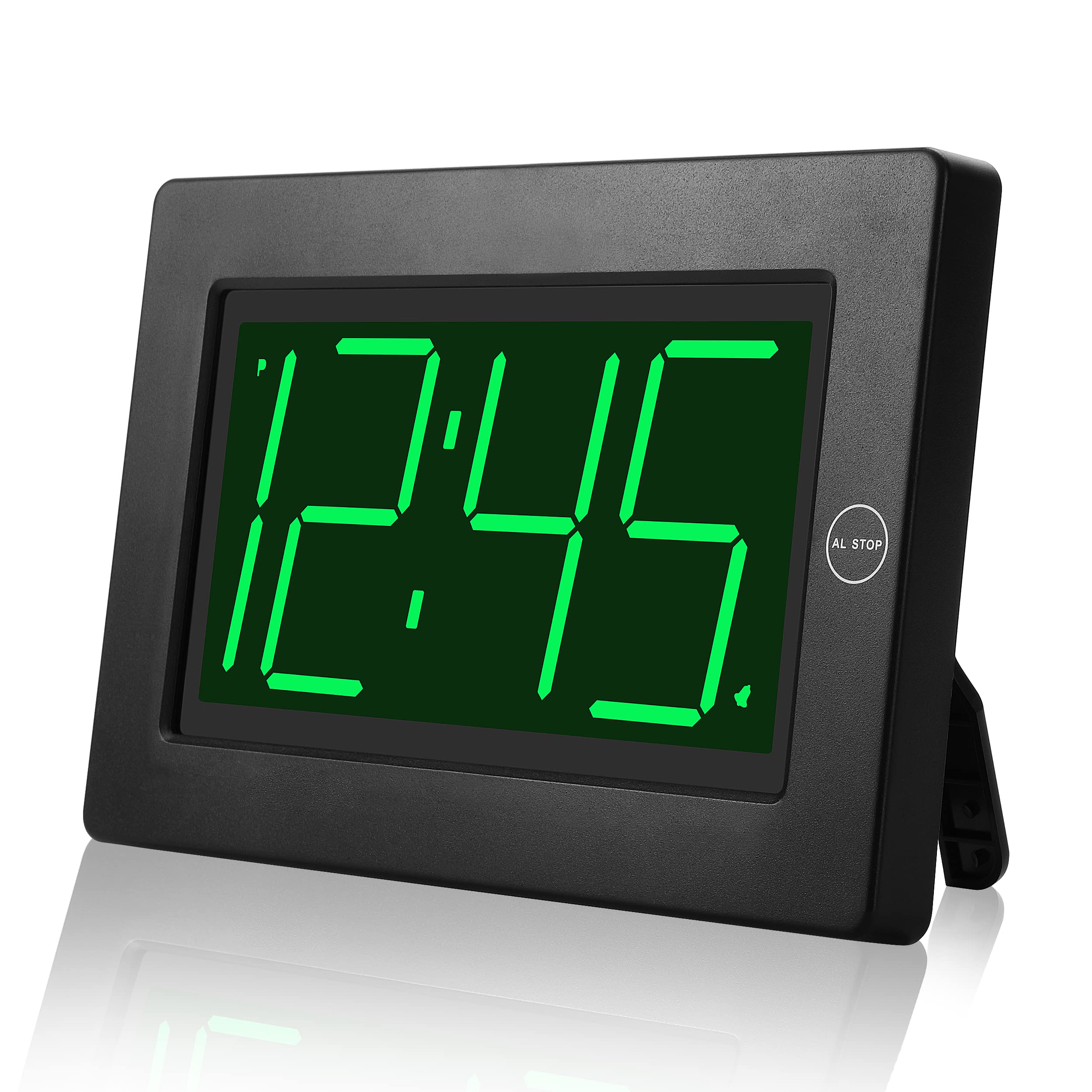 KWANWA large digital alarm clock with a 3-inch display, easy to read from across the room.