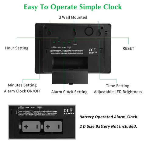 2-in-1 design allows wall mounting or table-top use.