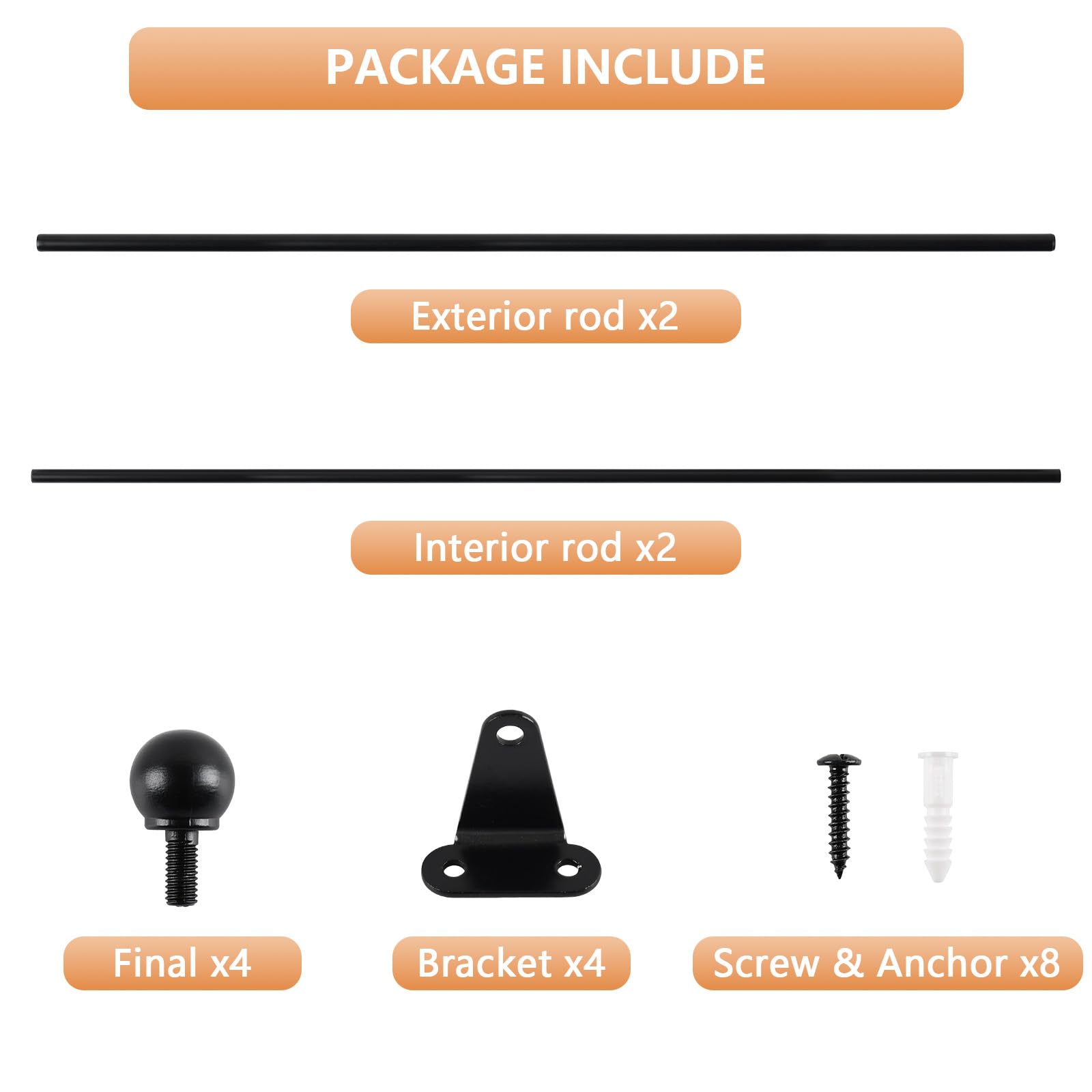KXLIFE included brackets ensure secure, easy installation.