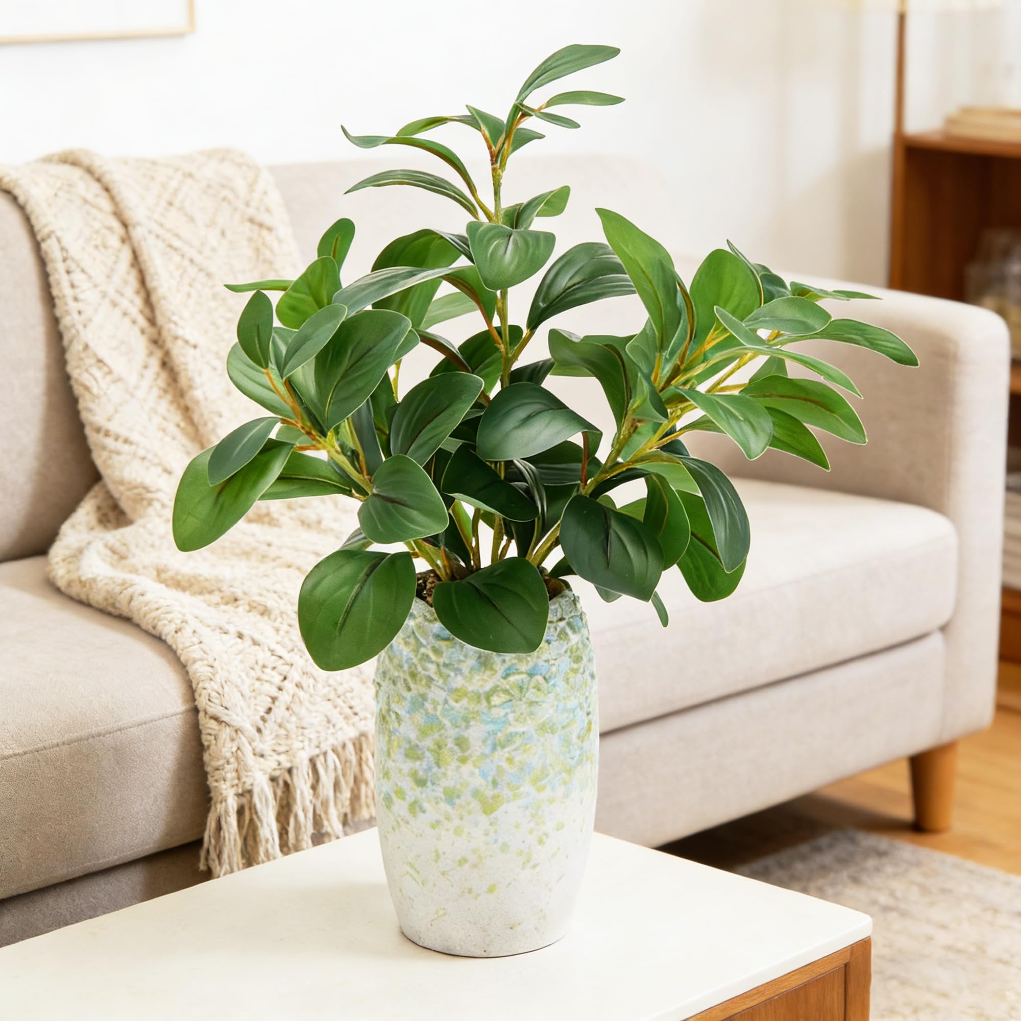 K&Y artificial detailed leaf texture captures lifelike foliage for cozy decor.