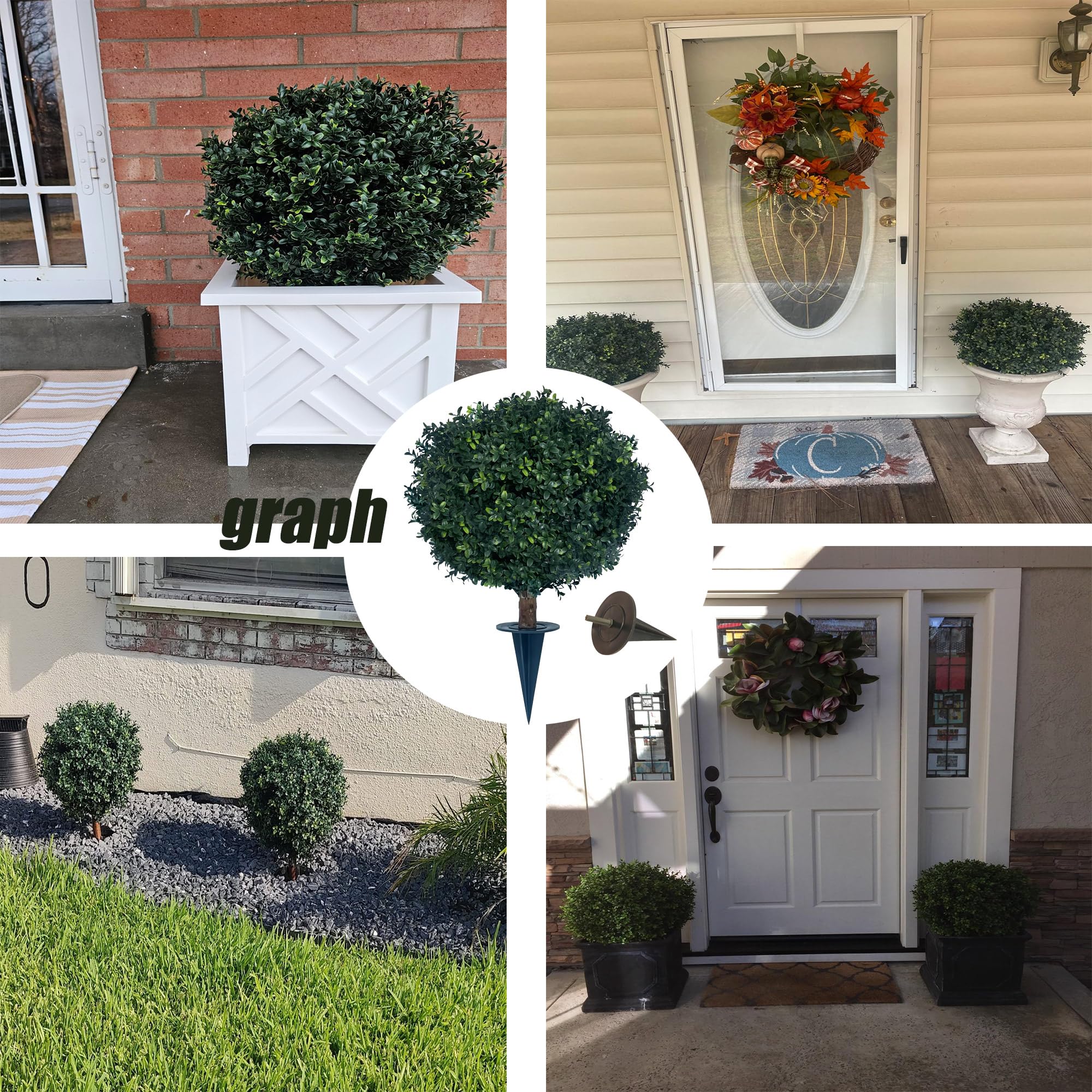 Kyesyes boxwood ball bush planter-ready for quick decor.