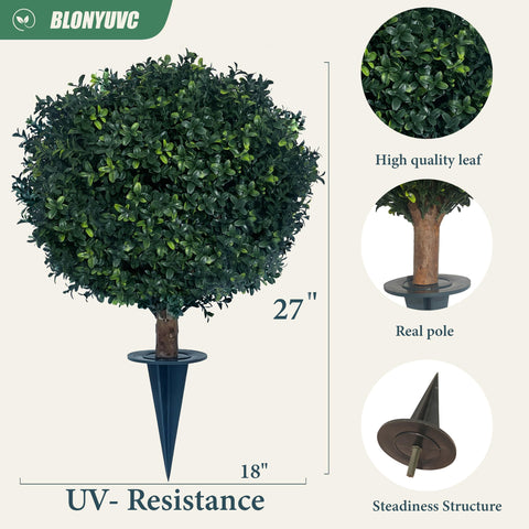 Kyesyes boxwood ball bush UV-resistant weatherproof for outdoor decor.