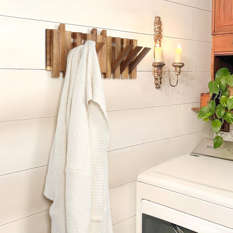 KYIAANY lifestyle setup with coats, bags, and towels neatly organized.