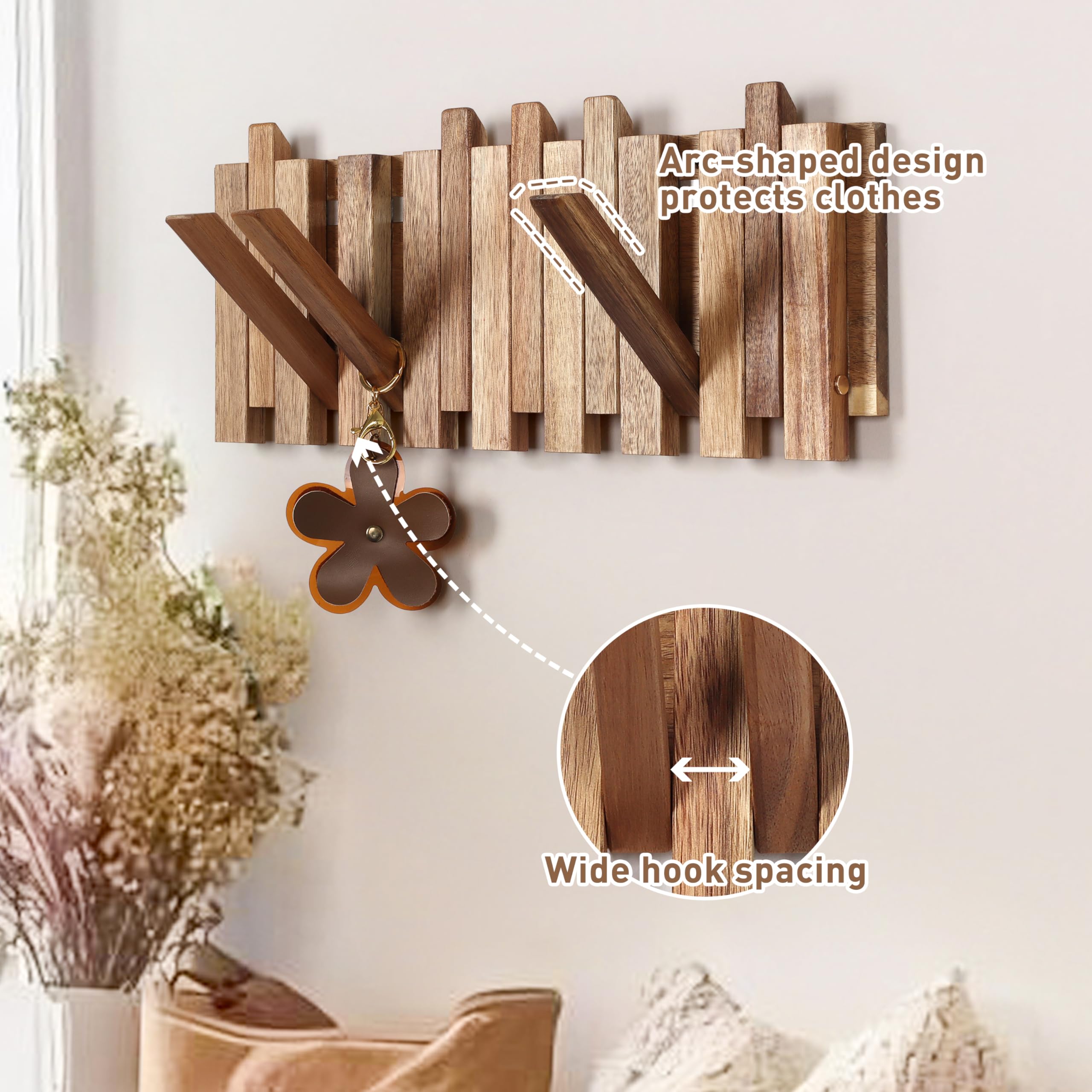 KYIAANY magnetic stays prevent hooks from sliding open when not in use.