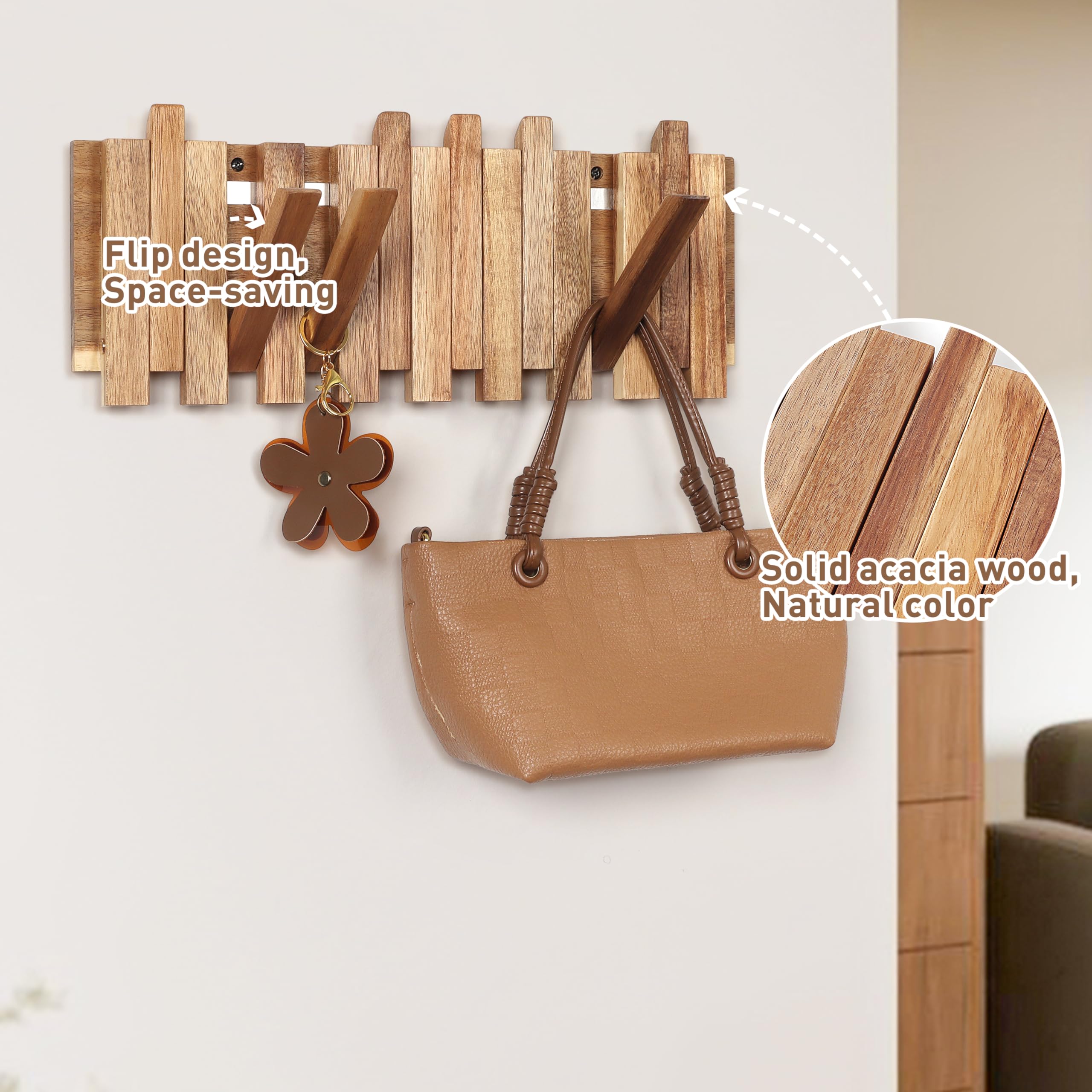 KYIAANY smooth wax-oil finish protecting wood and garments from moisture.