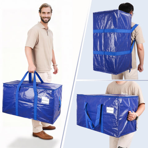 KYODOLED moving bags zipper closeup showing durable waterproof fabric