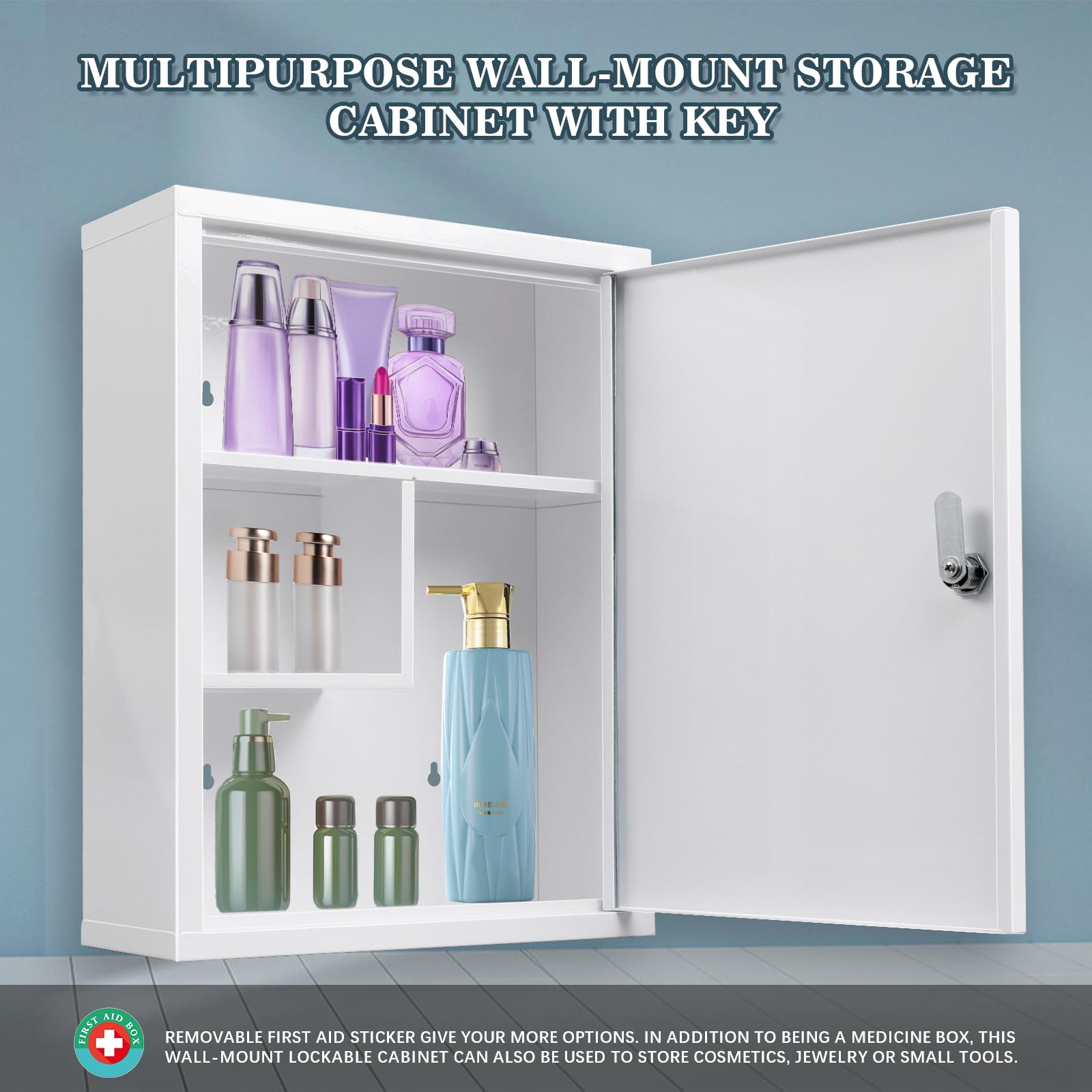 KYODOLED secure key lock keeps medications away from children.