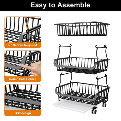 Kzeirm four non slip pads stabilizing the cart on surfaces