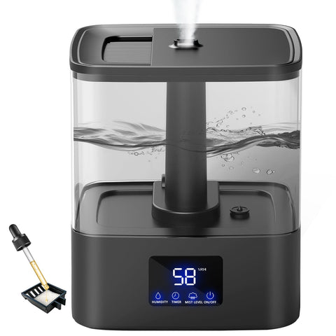 KZF top-fill humidifier in bedroom providing soothing mist for comfort.