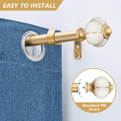 KZJKLIR telescoping rod shows adjustable length for a perfect fit.