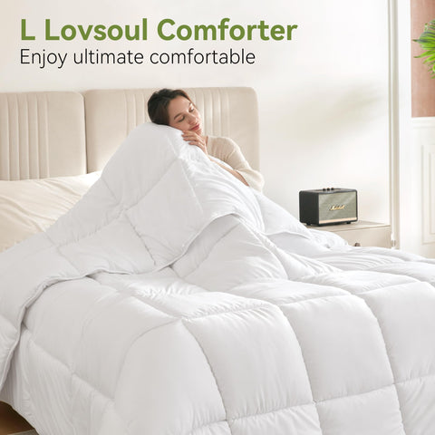 L LOVSOUL all-season comforter offers cooling in summer and warmth in winter