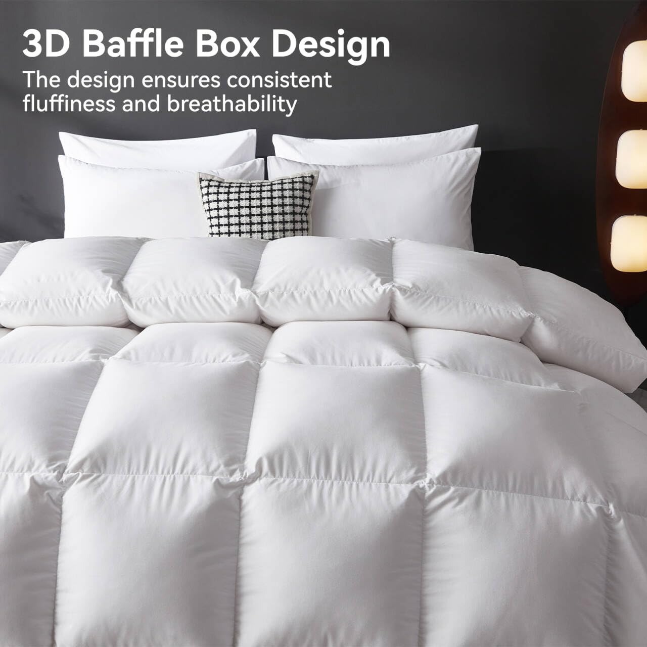 L LOVSOUL eight corner-tabs keep duvet in place for stable warmth.