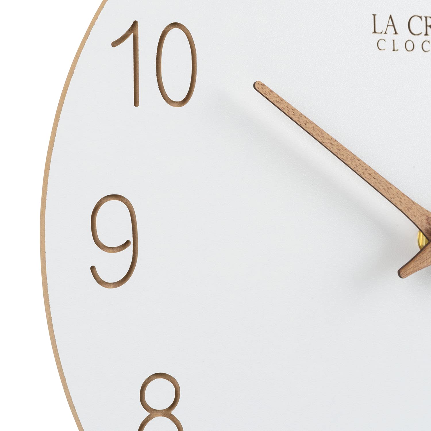 La Crosse 404-3630B natural wood finish dial adds warmth to any room.