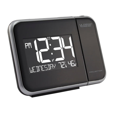 La Crosse 616-1412 projection clock projecting time on ceiling for easy viewing