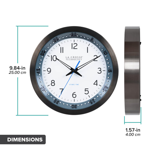 La Crosse 404-54667 black stainless frame and clear glass lens.
