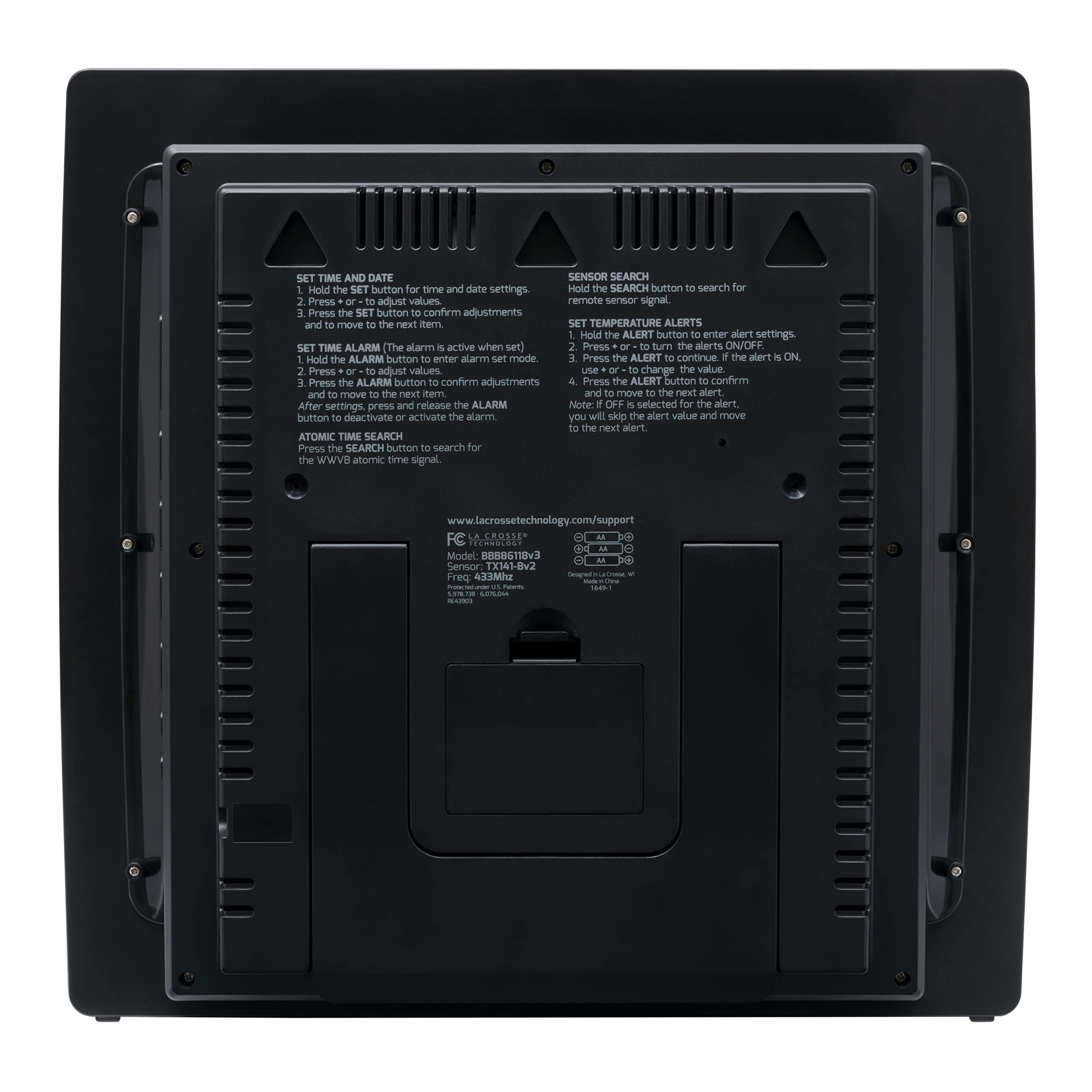 La Crosse BBB86118-INT outdoor temperature display for in-room comfort awareness.