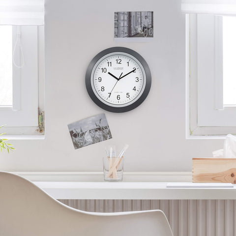 La Crosse WT-3129B clock mounted in a living room for reliable reference