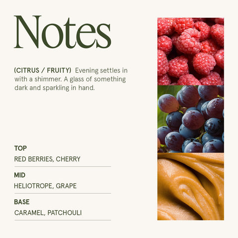 LA JOLIE MUSE berry-vanilla-patchouli scent evokes warm, inviting atmosphere.