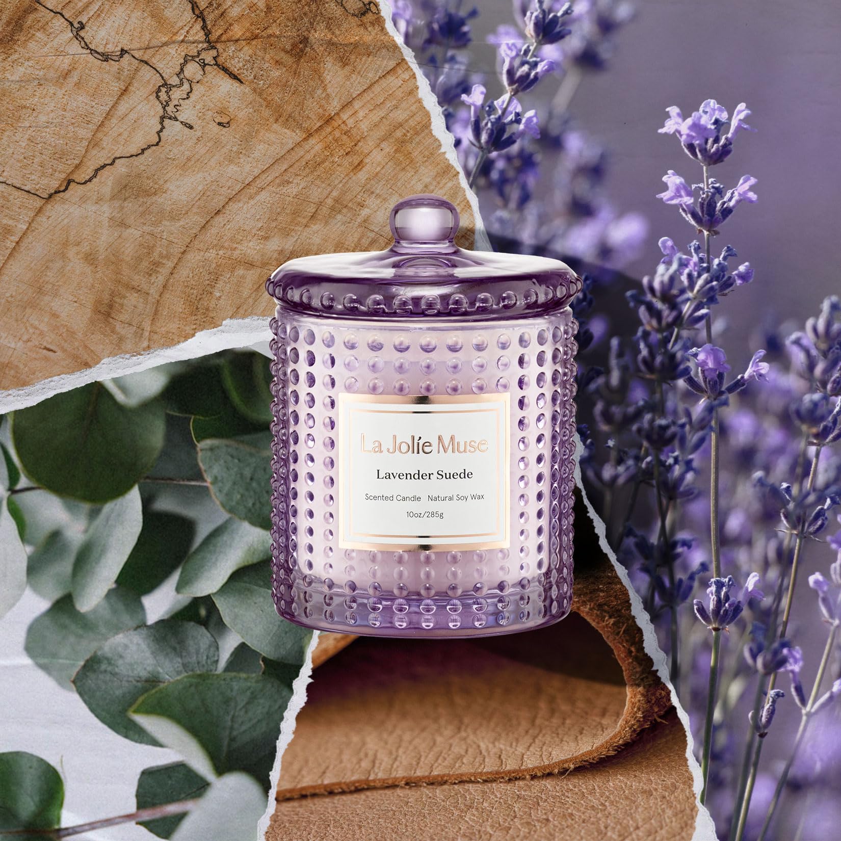LA JOLIE MUSE candle wax closeup shows a clean, even burn.