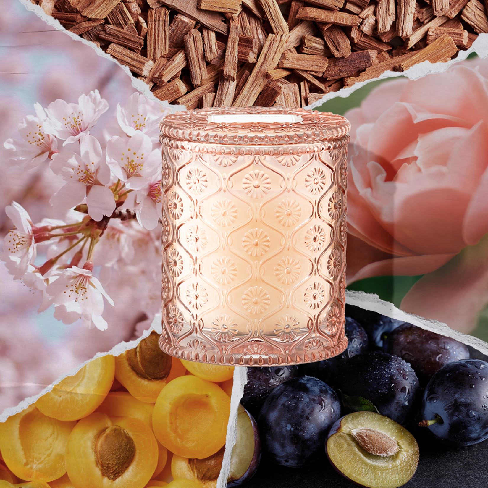 LA JOLIE MUSE Cherry Sakura Candle with floral label detail for premium presentation