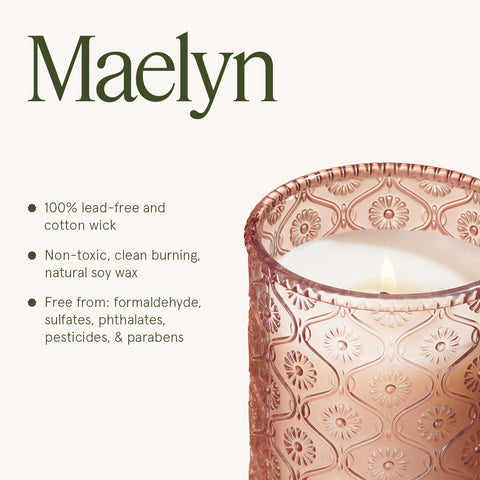 LA JOLIE MUSE Cherry Sakura Candle in recyclable embossed glass jar
