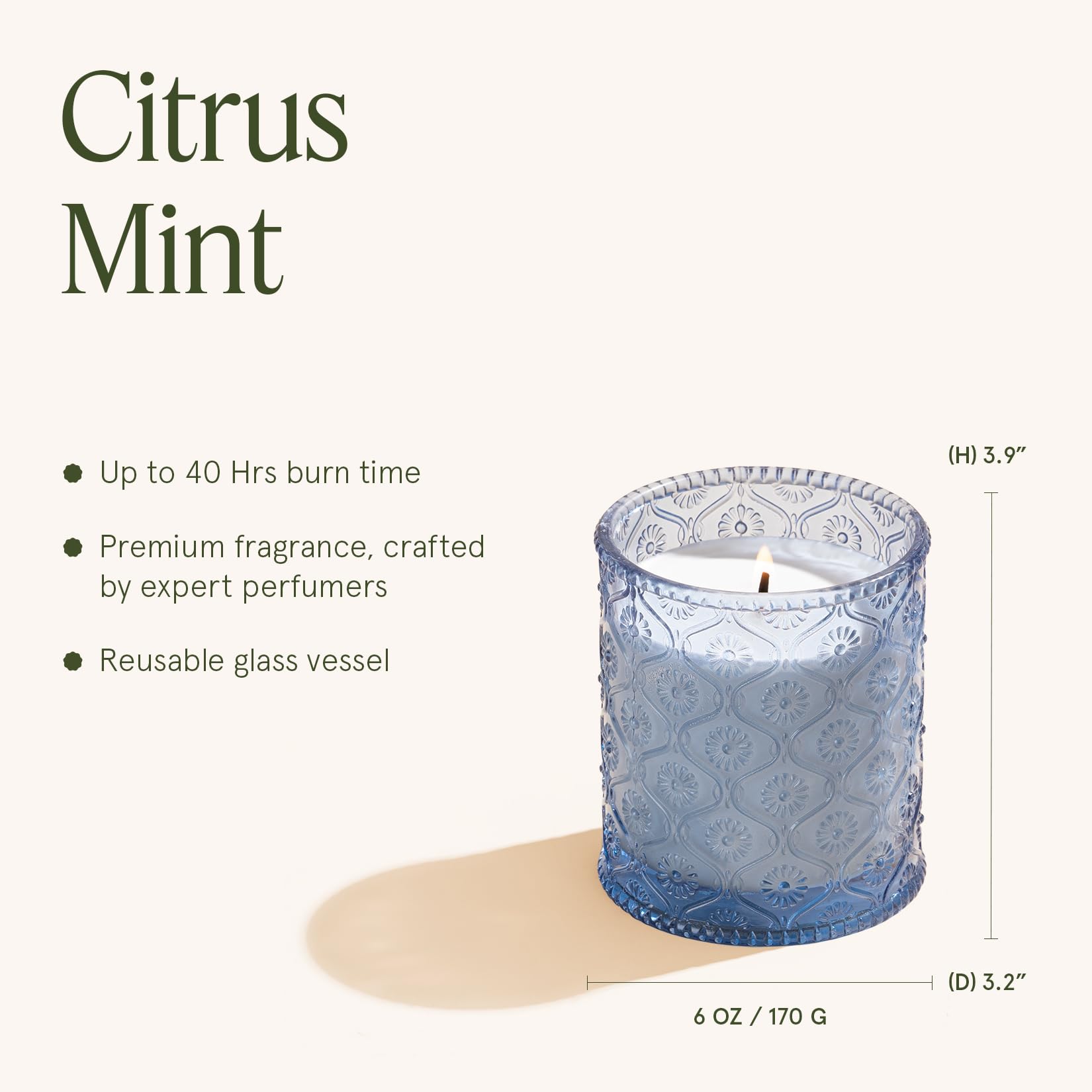 Gift-ready packaging for LA JOLIE MUSE Citrus Mint Candle emphasizing eco style.