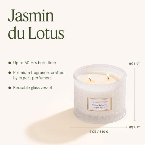 LA JOLIE MUSE vegan-soy-wax for clean, steady burn