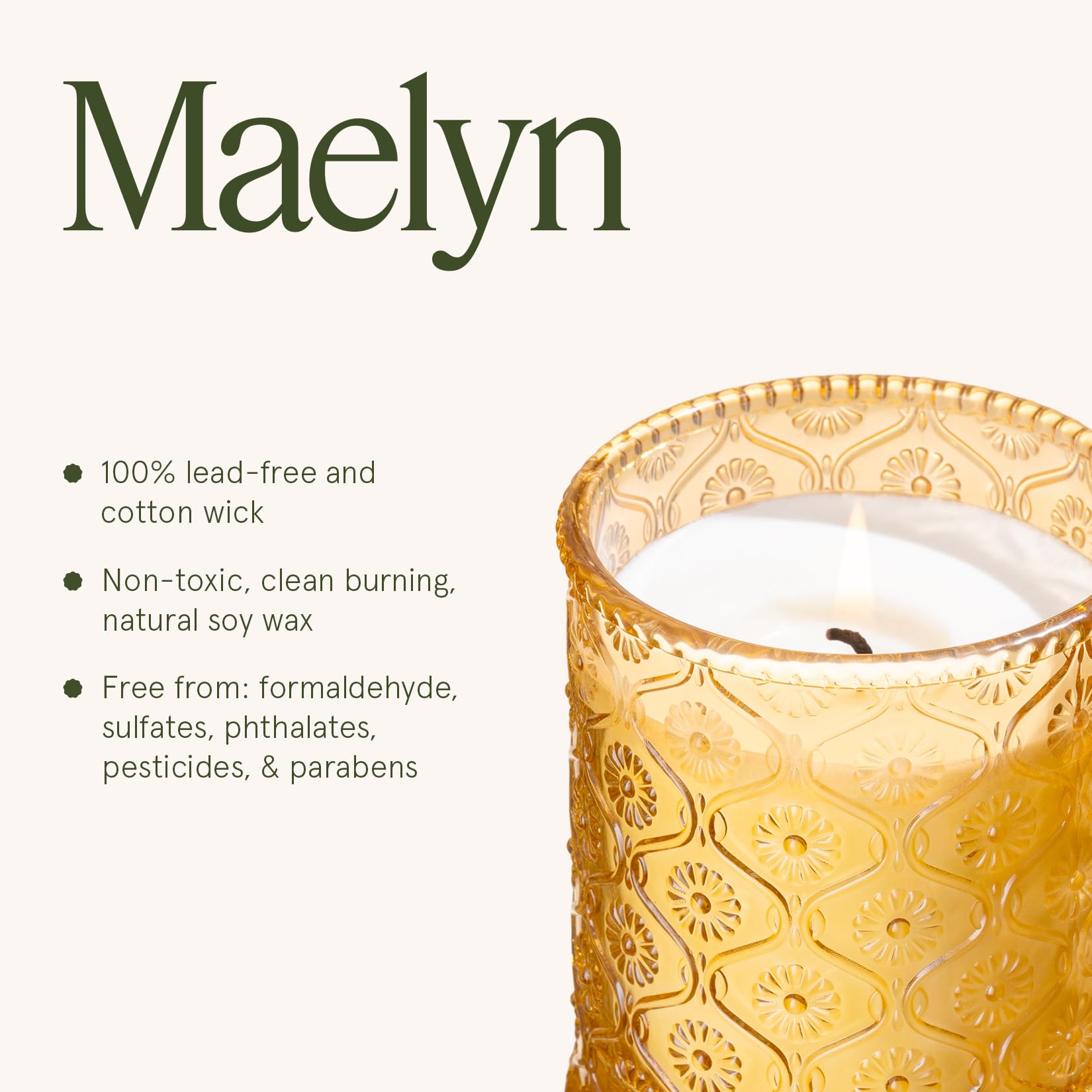 LA JOLIE MUSE reusable embossed glass jar supports sustainable gifting and reuse.