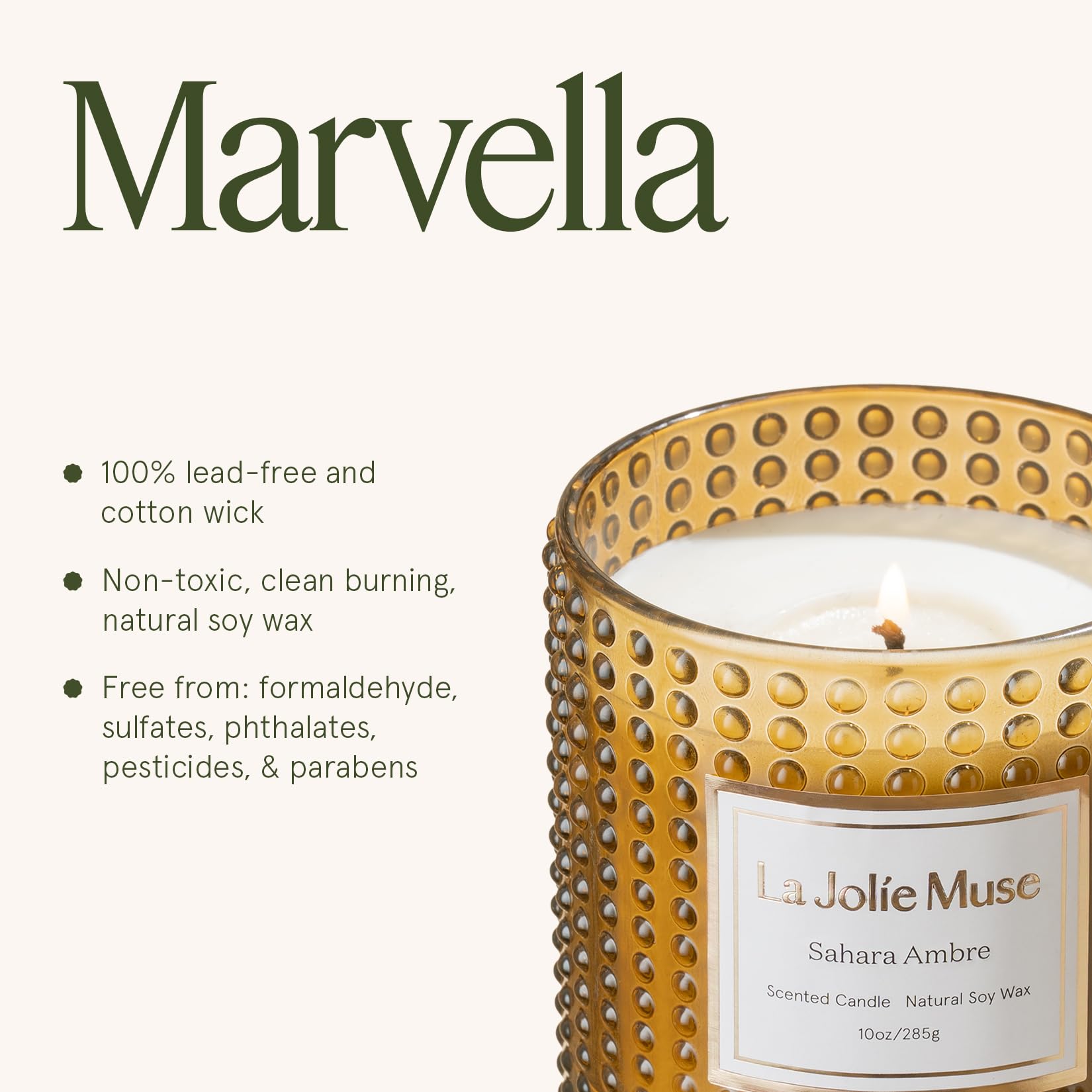 Sahara Amber candle on a cozy table setting for autumn ambience.