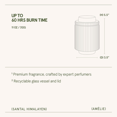 LA JOLIE MUSE Santal Himalayen candle reusable jar after-use versatility.