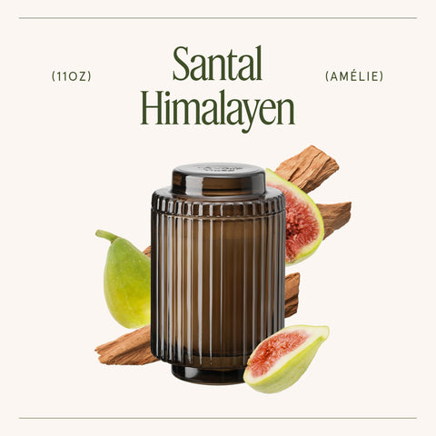 LA JOLIE MUSE Santal Himalayen candle wax pour detail for visual texture.