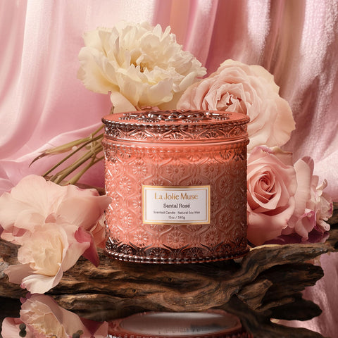 Santal Rosé scent profile blends rose and sandalwood for soft, uplifting ambience