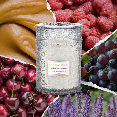 LA JOLIE MUSE wooden-wick candle jar delivers even burn and gentle crackle.