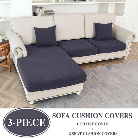 LA MEACK chaise cover close-up, demonstrating full protection for pets and families.