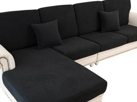 LA MEACK couch cushion cover with stretch-fit protects and refreshes your sofa.