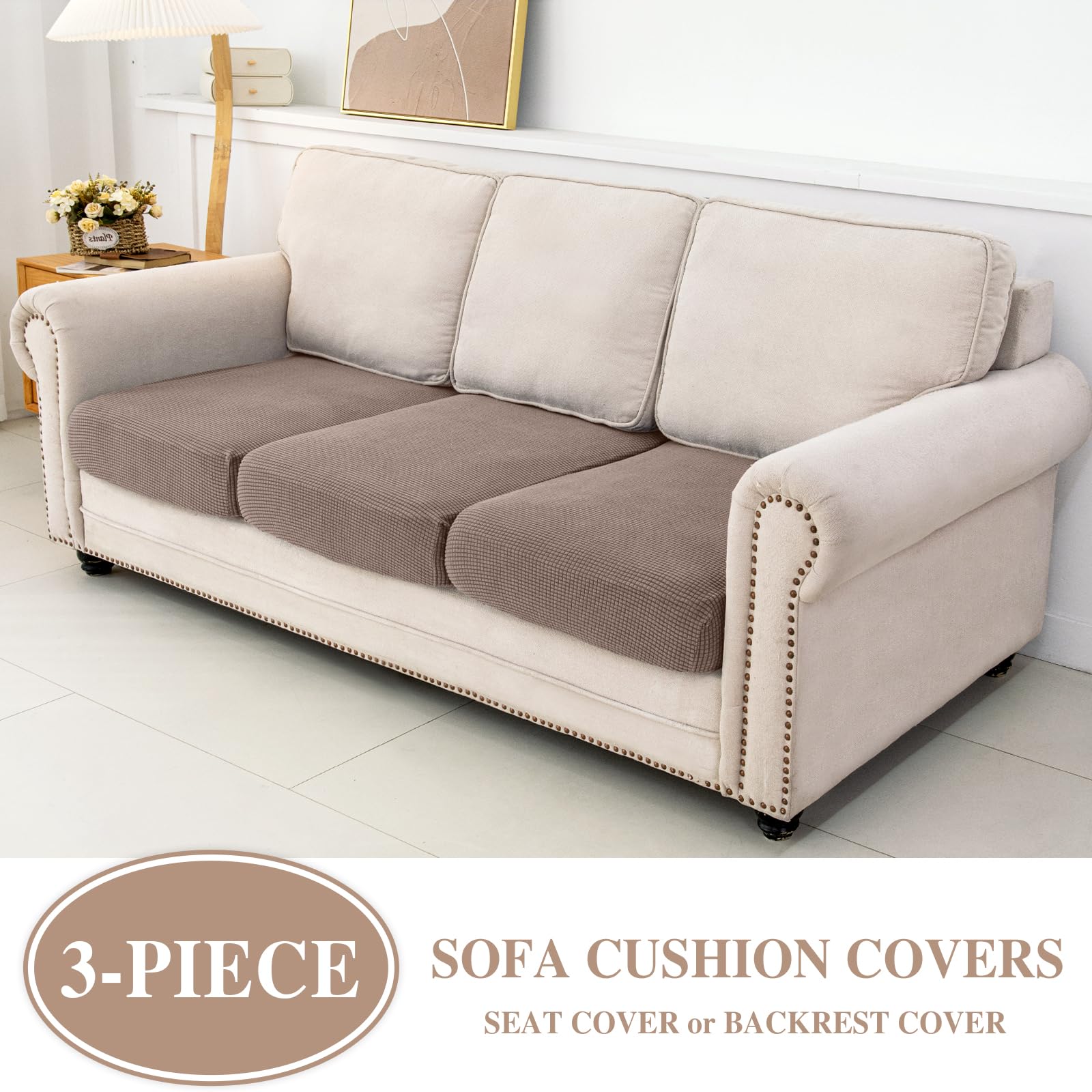 LA MEACK slipcover on backrest shows quick, durable furniture protection