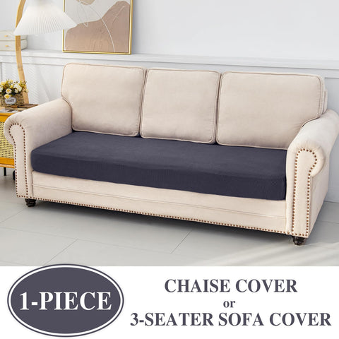 LA MEACK couch slipcover protects from stains and pet hair.