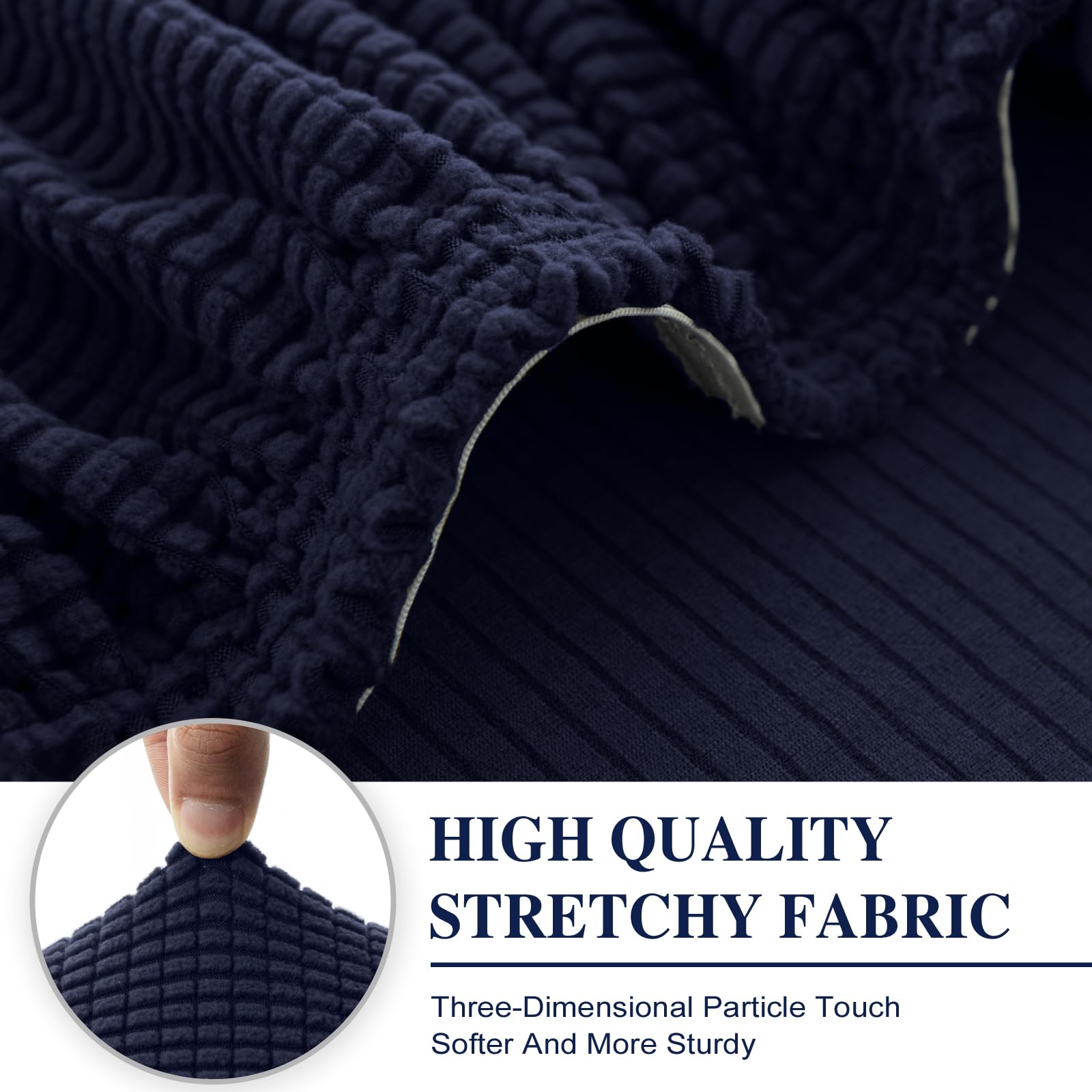 LA MEACK navy furniture protector cushion slipcover for stains and pet hair