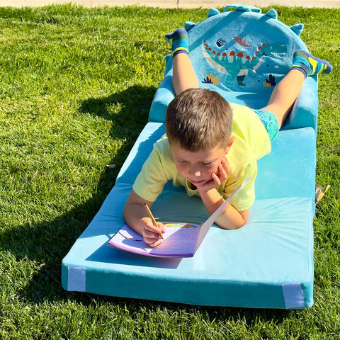 Laapee crystal velvet fabric provides a cozy seat during stories and naps.