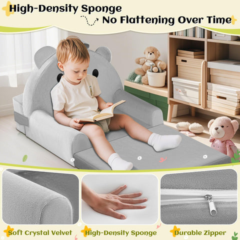 Laapee foldable design converts to a travel bed for sleepovers.