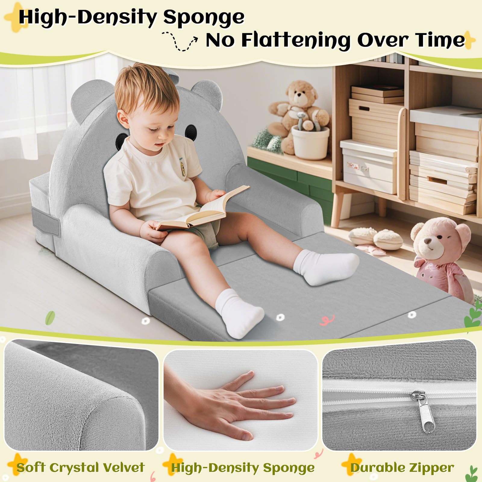 Laapee sofa bed is portable and lightweight for quick room changes