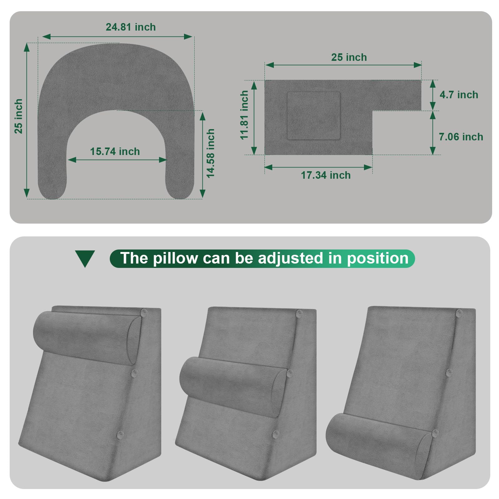 Laapee Reading Pillow Set high-density foam maintains shape during daily use.