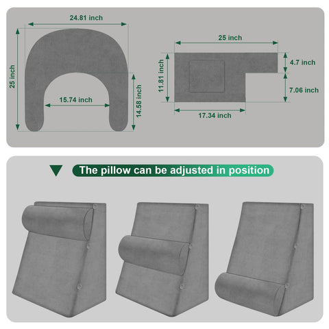 Laapee Reading Pillow Set high-density foam maintains shape during daily use.