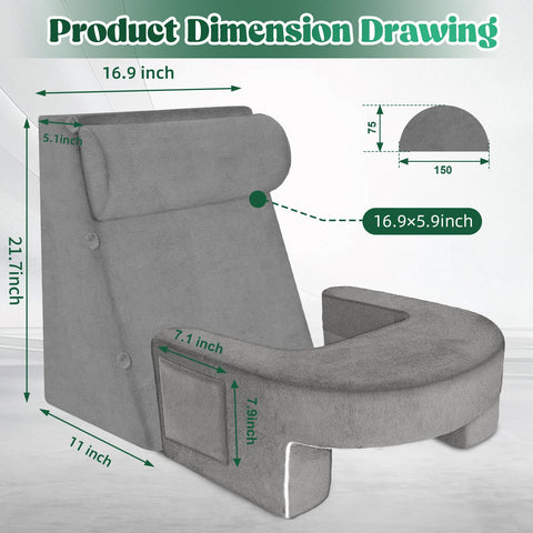 Laapee Reading Pillow Set removable cover is machine washable for easy cleaning.