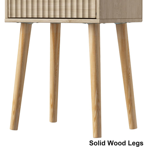 LAATOOREE natural finish wooden feet provide stable support