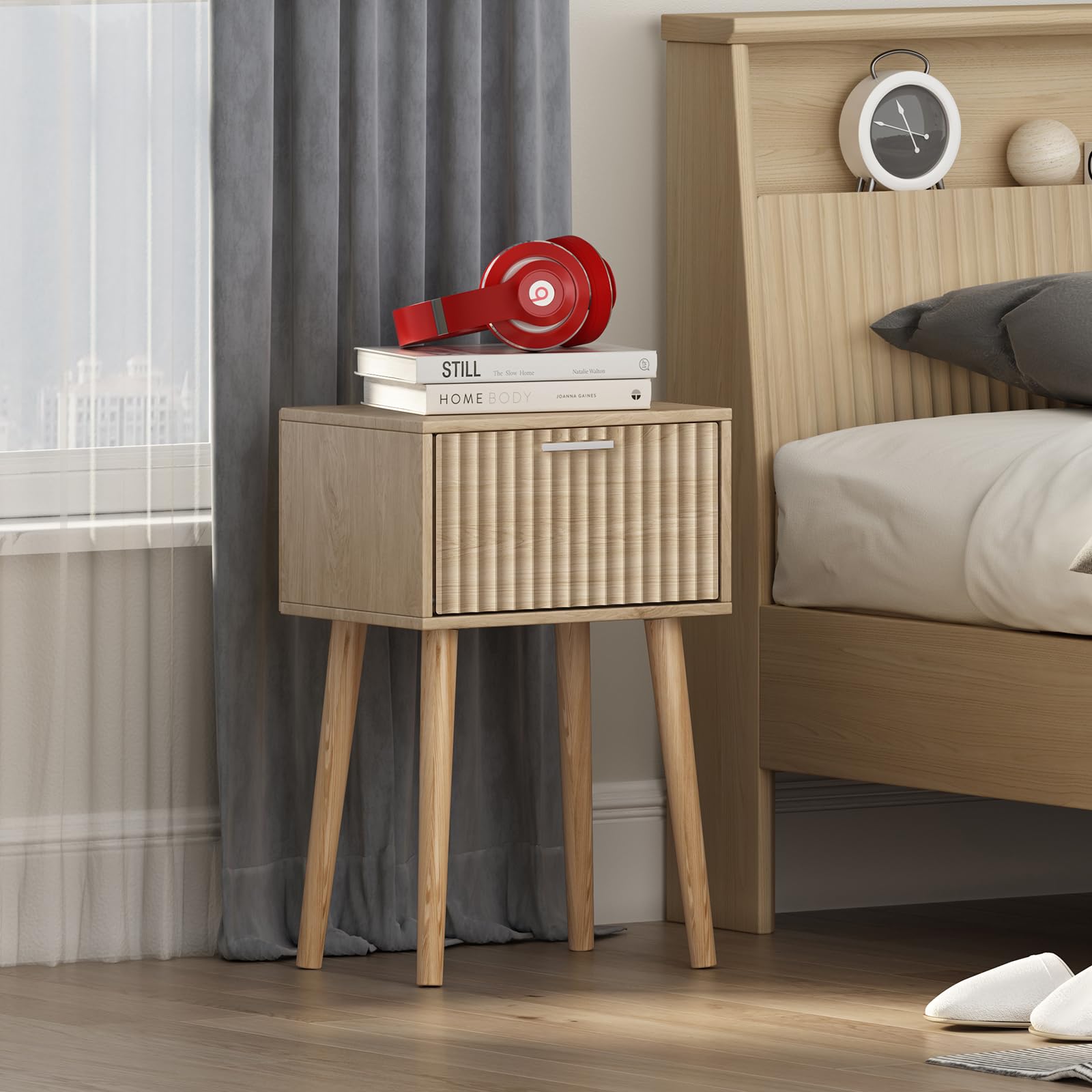 LAATOOREE nightstands easy assembly with included tools and instructions