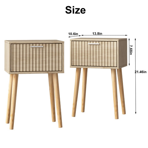LAATOOREE 2-piece nightstand top surface ideal for essentials
