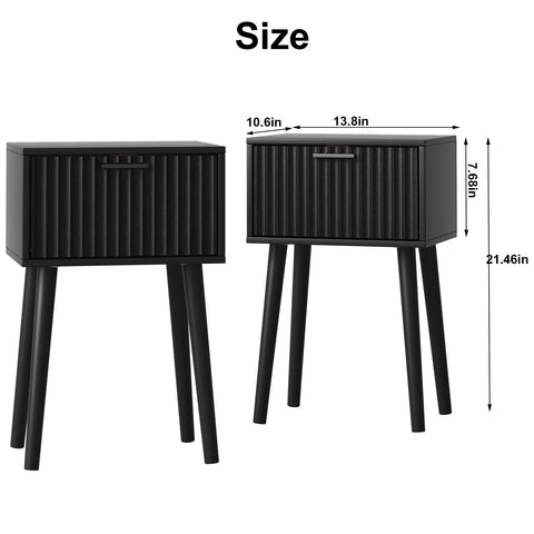 Laatooree end table features solid wood legs for sturdy support.